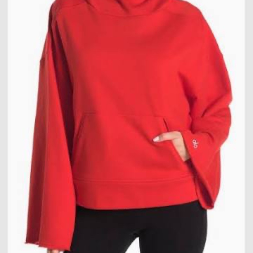 NWT ALO Yoga Low Key Hoodie IN RED